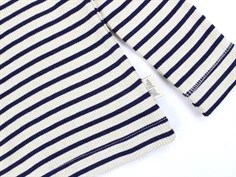 Petit Piao indigo plum/dark off white stribet t-shirt modal